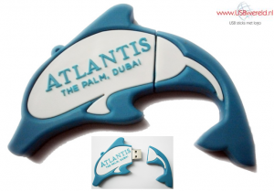 Logo-USB-stick-Dolfijn-zon-zee-strand
